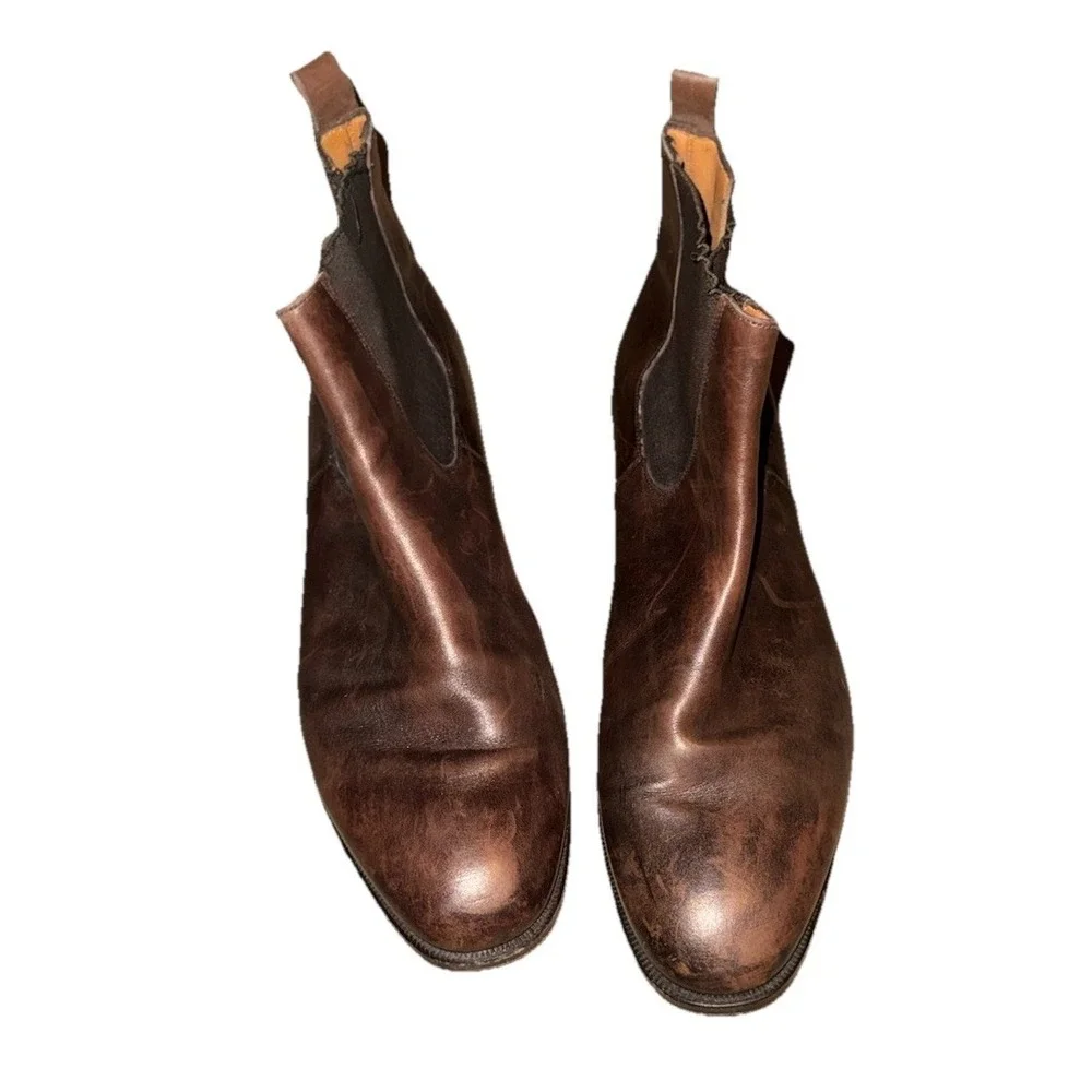 Brooks Brothers Peal & Co. Caramel Brown‎ Chelsea Boots Size 12 D England